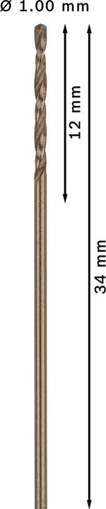 Produktbild Bosch Professional Zubehör PRO Stainless Steel HSS-Co Spiralbohrer, 1 x 12 x 34 mm (1 mm)