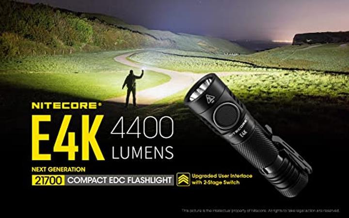 Immagine prodotto Nitecore E4K - 4400 Lumen (11.75 cm, 4400 lm)