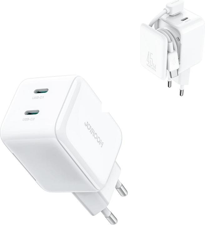 Image du produit Joyroom Cordon de charge Micro-USB, 3m, rond, couleur noir (45 W, 2 ports)