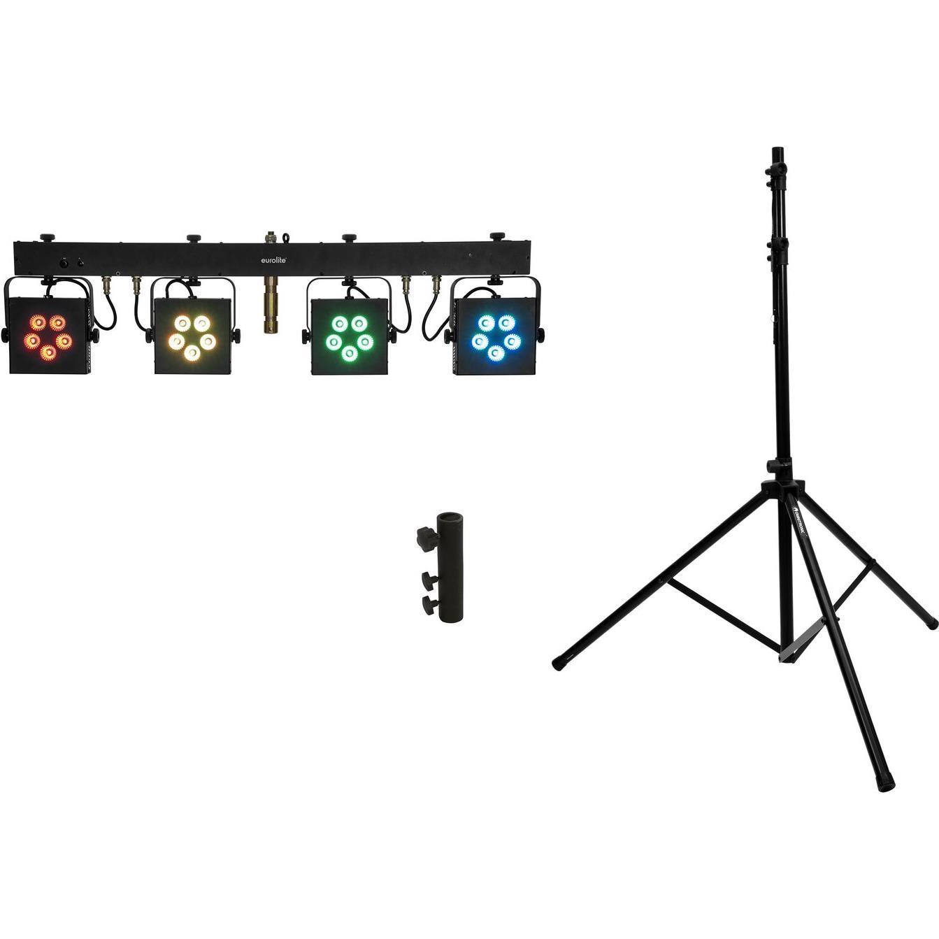 Eurolite Set LED KLS-902 + M-4 Boxenhochständer, Zubehör DJ