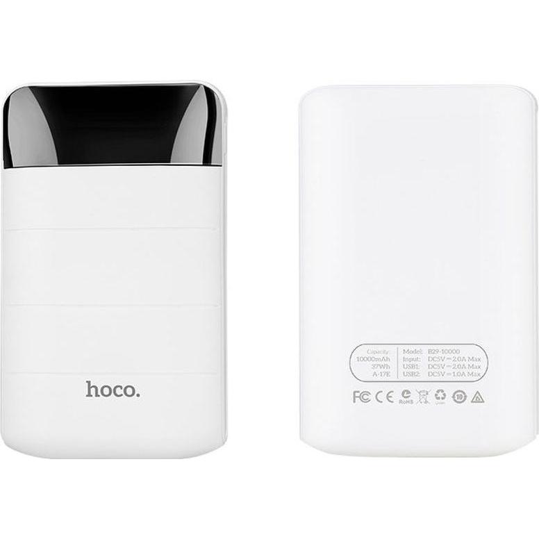 König Design Power bank 10000 mAh mit LCD weiss (10000 mAh), Powerbank, Weiss