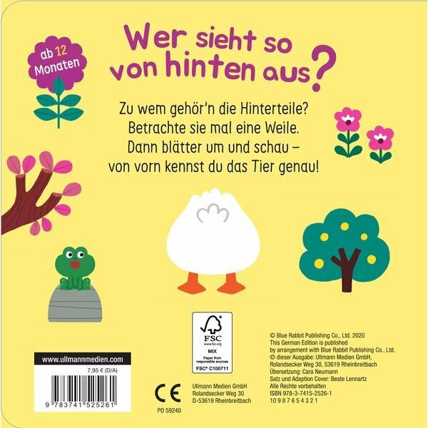 Thumbnail - Wer sieht so von hinten aus? - Blätter um und find's heraus!, Kinderbücher von Cara Neumann