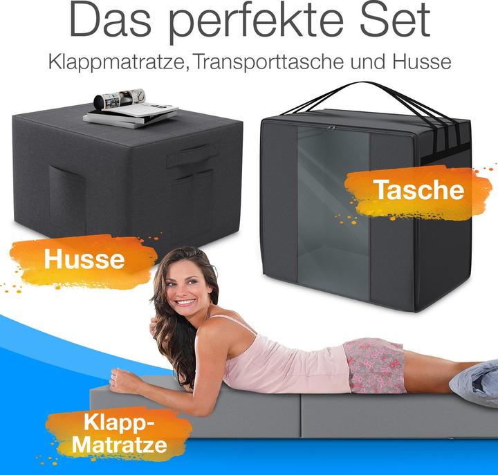 Produktbild Bestschlaf Klappmatratze inkl. Husse & Transporttasche (90 x 200 cm, Schaumstoffkern)