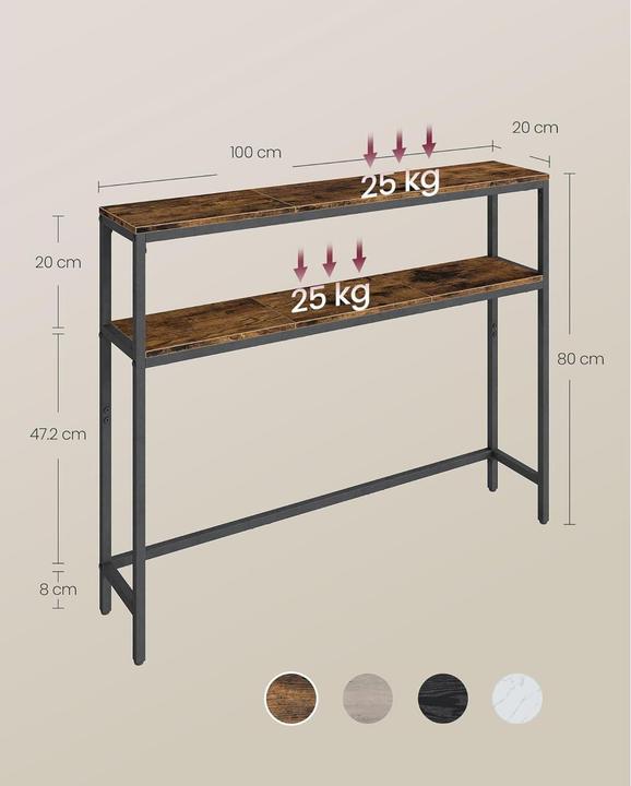 Actual product image Vasagle Console table (100 x 20 x 80.50 cm)