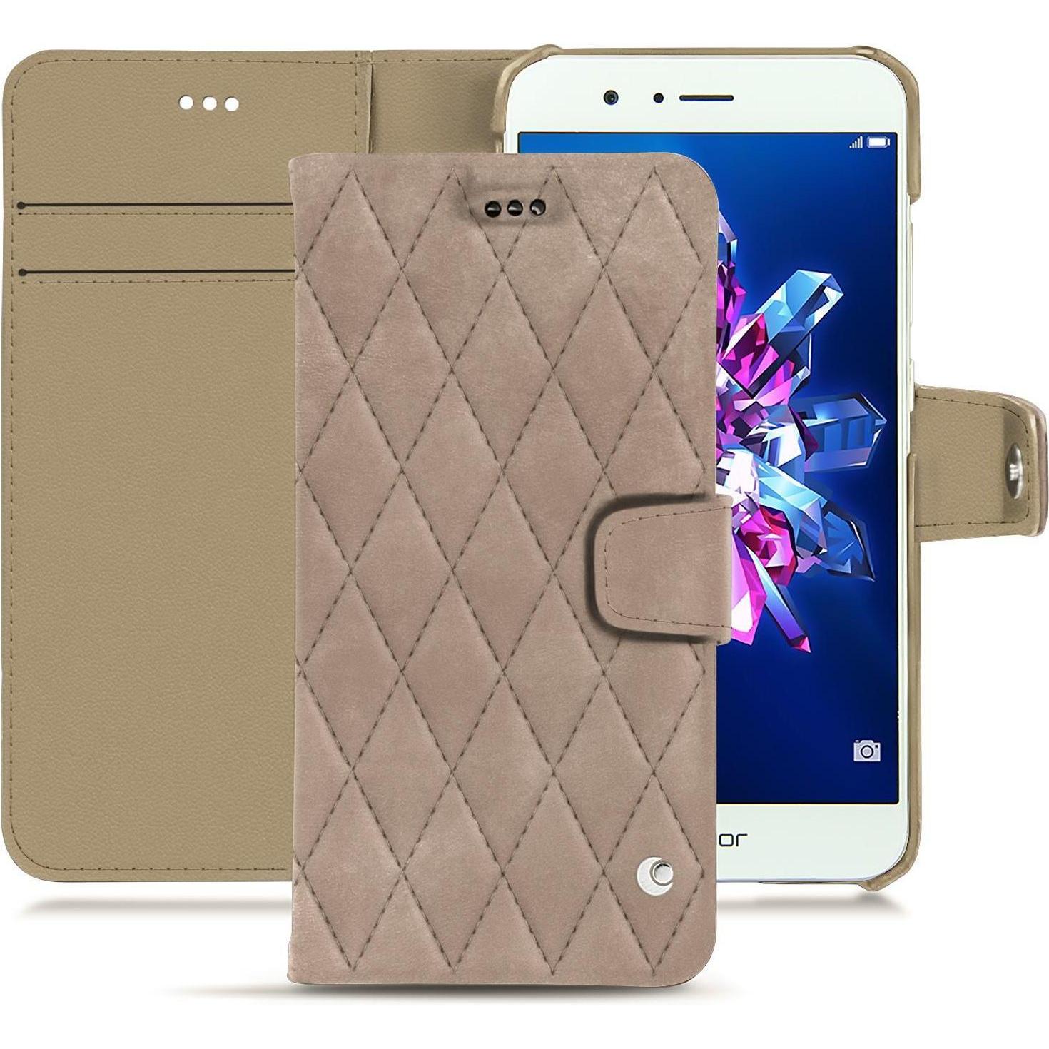 Noreve Lederschutzhülle Wallet (Honor 8 Pro), Smartphone Hülle, Beige