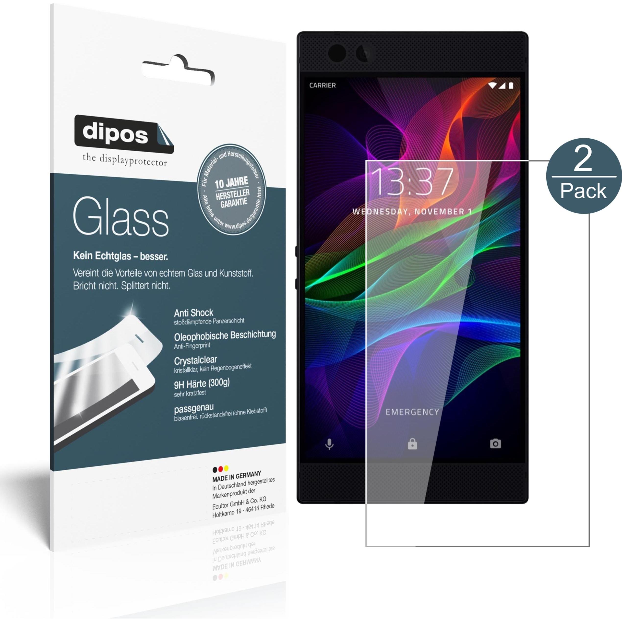 Dipos Displayschutz Anti-Shock (1 Stück, Razer Phone), Smartphone Schutzfolie, Transparent