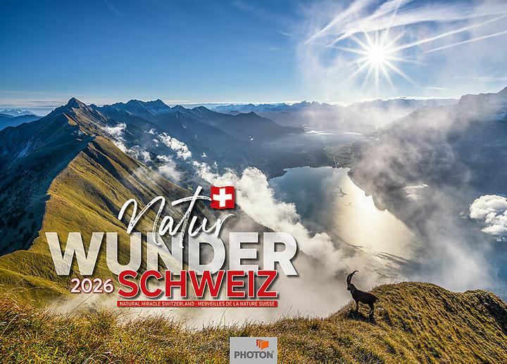 Produktbild Photon Naturwunder Schweiz Kalender 2026 (48 x 34,5 cm)