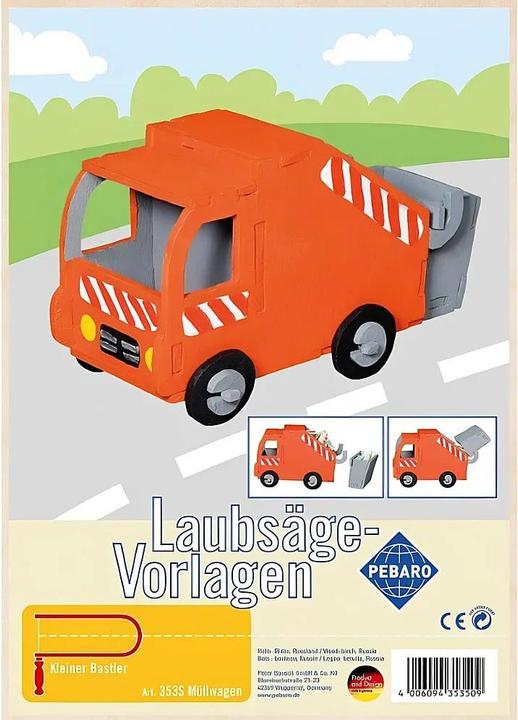 Produktbild Pebaro Laubsägevorlage Müllwagen