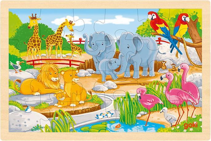 Produktbild Goki - Puzzle Farm / Zoo (57302) (24 Teile)
