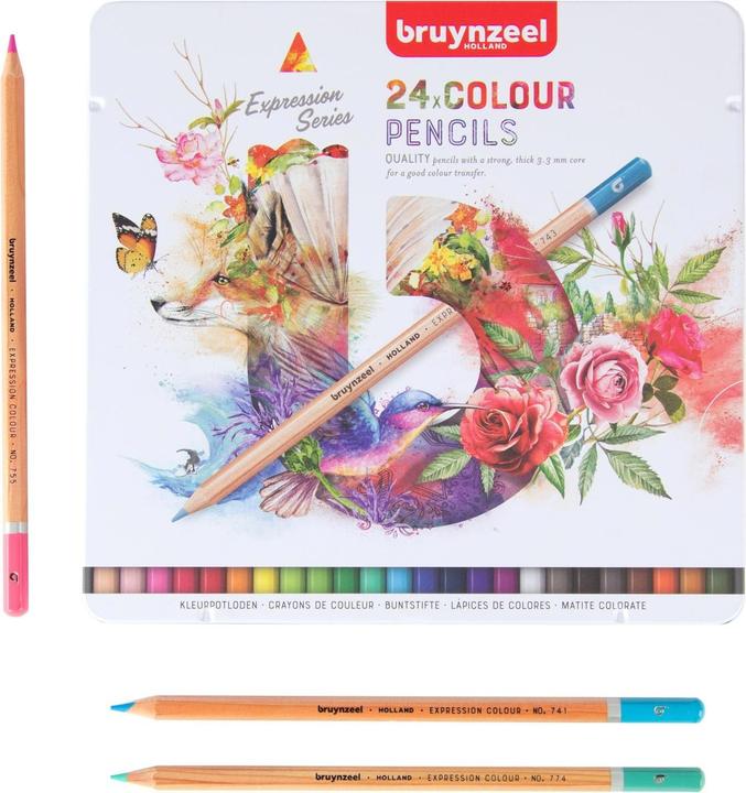 Produktbild Bruynzeel Farbstifte Expression Colour Metalletui, 24 Stück (Mehrfarbig, 24 x)