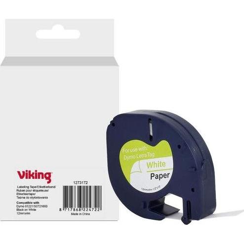 Viking, Nastro di marcatura, BESCHRIFTUNGSBAND WS S0721660 12MM X 4M (1.20 cm, Bianco)