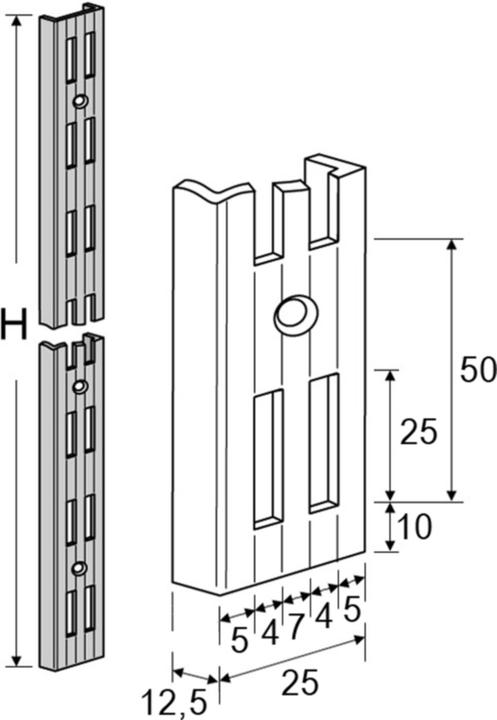 Produktbild Element-System Wandschiene