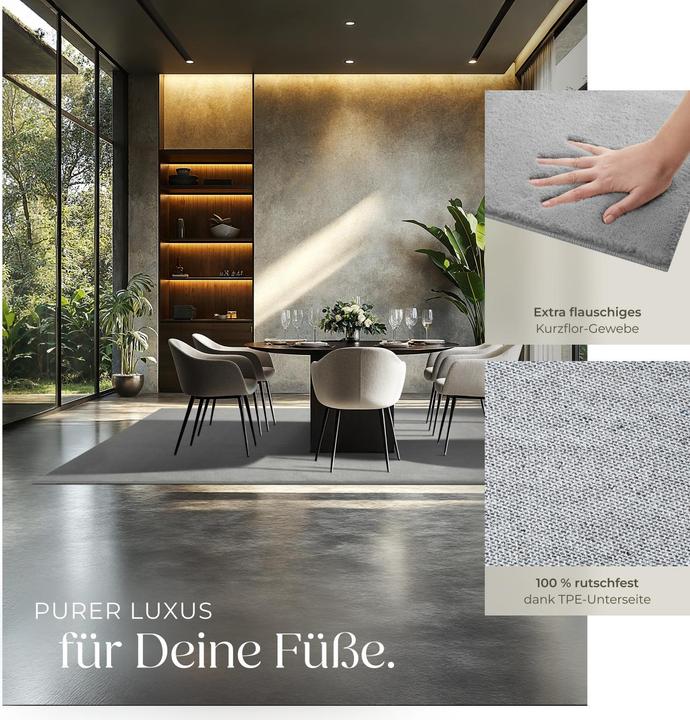 Immagine prodotto tectake Tappeto a pelo corto Soft Zone (200 x 290 cm)