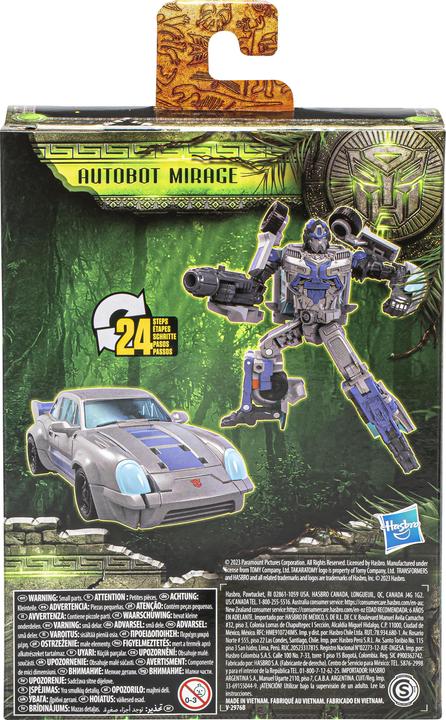 Actual product image Transformers Rise of the Beasts Deluxe Class Autobot Mirage Action Figure, 12.5 cm
