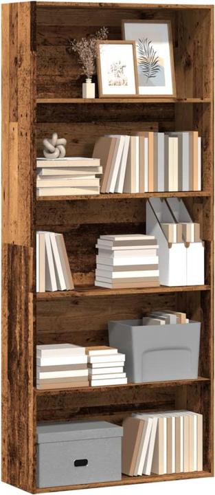 Image du produit VidaXL Bücherregal Bücherschrank Standregal Raumteiler Wandregal Altholz-Optik (80 x 30 x 189 cm)