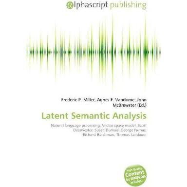 Latent Semantic Analysis, Fachbücher von Agnes F. Vandome, Frederic P. Miller, John McBrewster