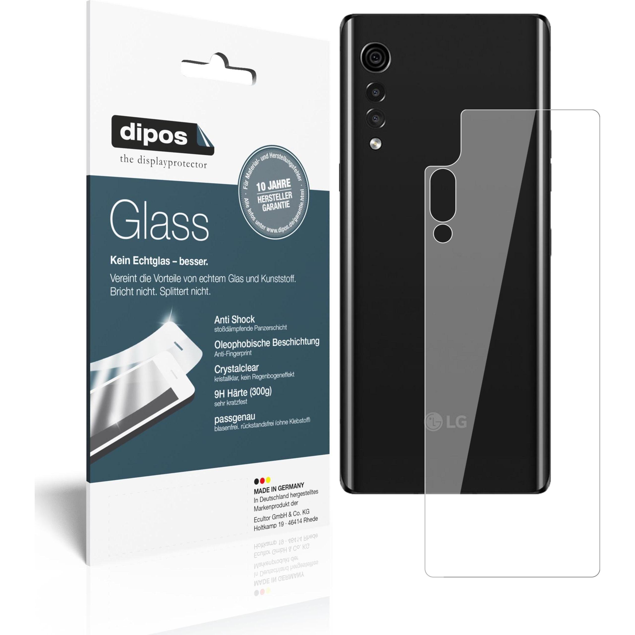 Dipos Displayschutz Anti-Shock (2 Stück, LG Velvet), Smartphone Schutzfolie, Transparent