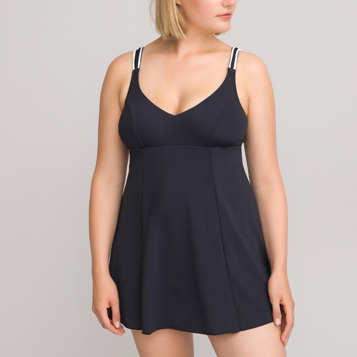 La Redoute Collections Badeanzug mit integriertem Röckchen (48)