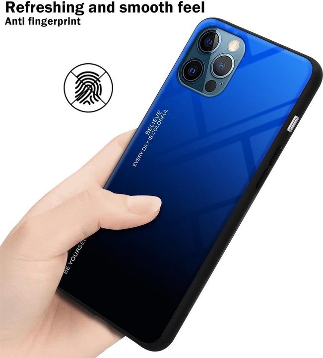 Productafbeelding Cadorabo TPU 2 Kleuren Glazen Hoesje (Apple iPhone 13 mini)