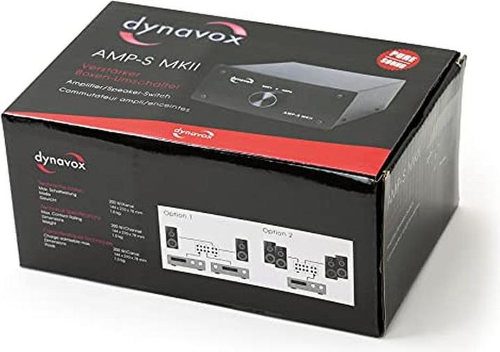 Image du produit Dynavox Commutateur amplificateur/boîtier AMP-S MKII, noir