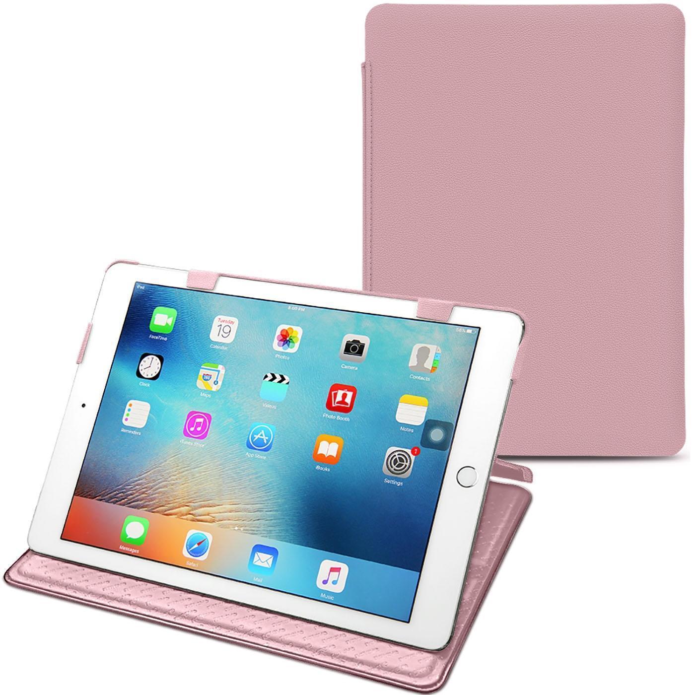 Noreve Lederschutzhülle horizontal (iPad 9.7), Tablet Hülle, Rosa