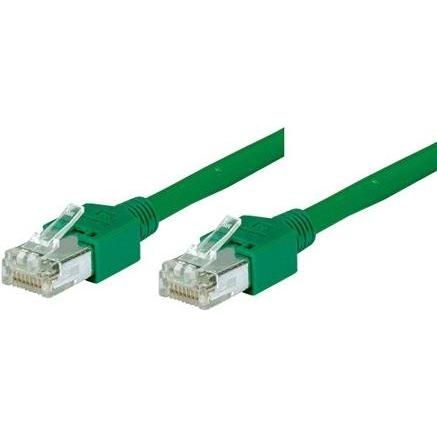 Tecline Patchkabel SF/UTP, Cat 5e, grün, 0,5 m halogenfrei, mit Draka-Kabel und Hirosesteckern TM11 (bisheri (SF/UTP, CA...