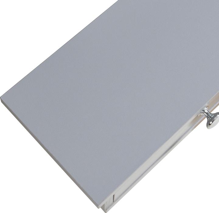 Actual product image En.Casa Wandregal Geeste 60x15x10 cm mit 2 Schubladen Hellgrau (60 x 15 x 10 cm)