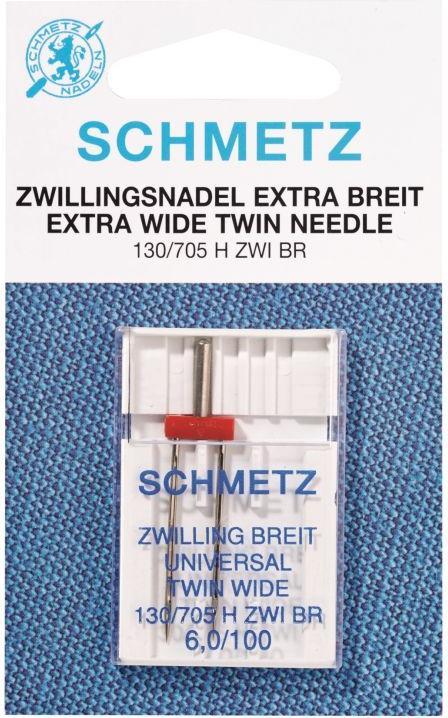 Actual product image Schmetz Double sewing machine needles size 75/2.5 silver-coloured