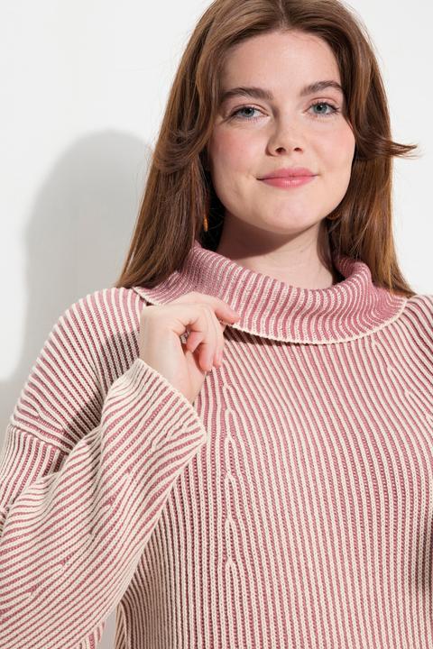 Immagine prodotto Ulla Popken Maglione dolcevita in maglia a costine con cotone biologico e maniche lunghe (42, 44)