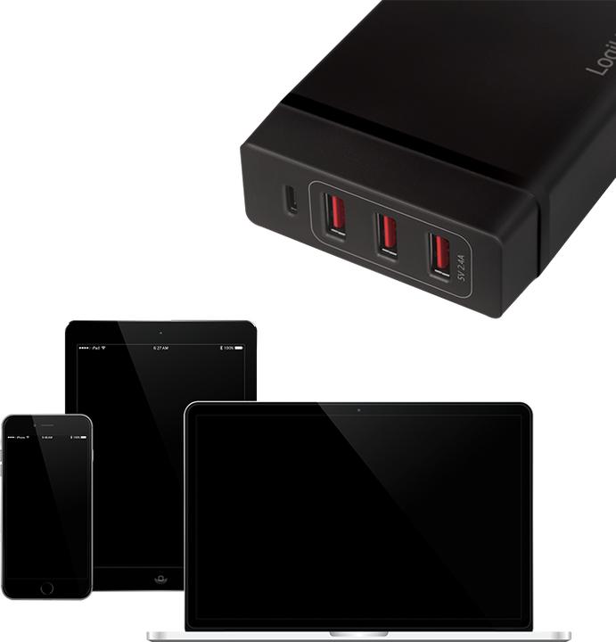 Produktbild LogiLink Tischladeadapter PA0122 (60 W, 4 Ports)