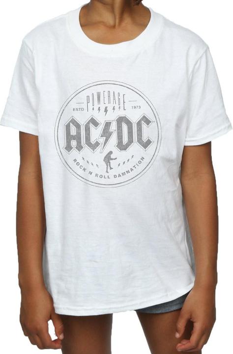 Produktbild AC/DC Mädchen Rock N Roll Damnation TShirt aus schwarzer Baumwolle (140, 146)