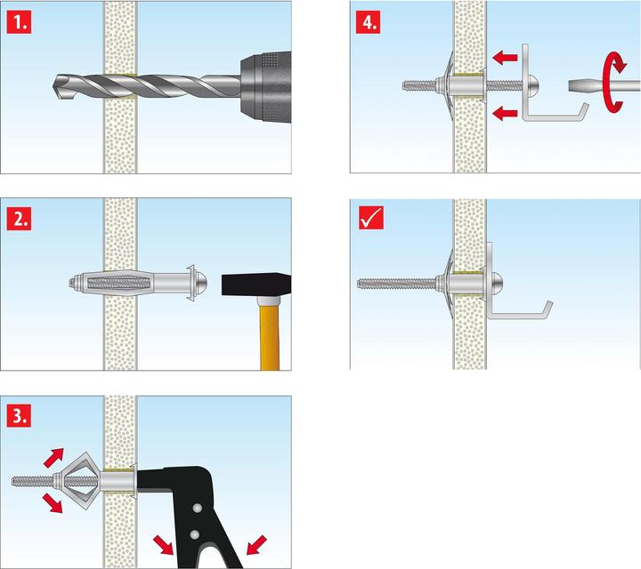 Produktbild Tox Metall-Hohlraumdübel Acrobat M4x38 mm Kleinpack (25 Stk.)