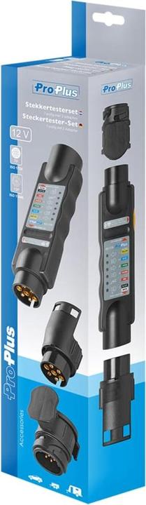 Actual product image ProPlus Plug tester 7-pole set with 2 adapters in blister pack