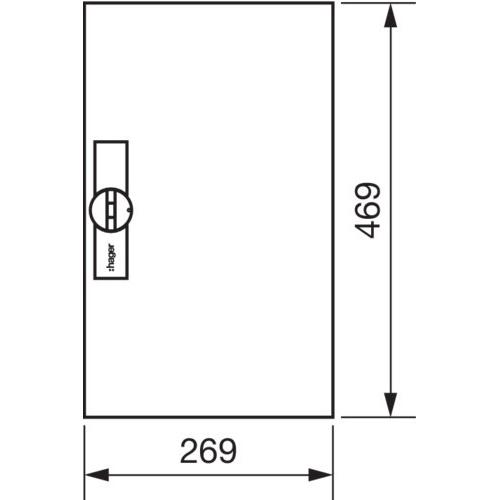 Thumbnail - Hager Tür FZ001N rechts für Schrank H 500xB 300m, Serverschrank Zubehör, Weiss