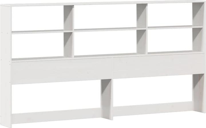 Produktbild vidaXL Massivholzbett Holzbett Bett mit Regal ohne Matratze Weiss 180x200cm (180 x 200 cm)