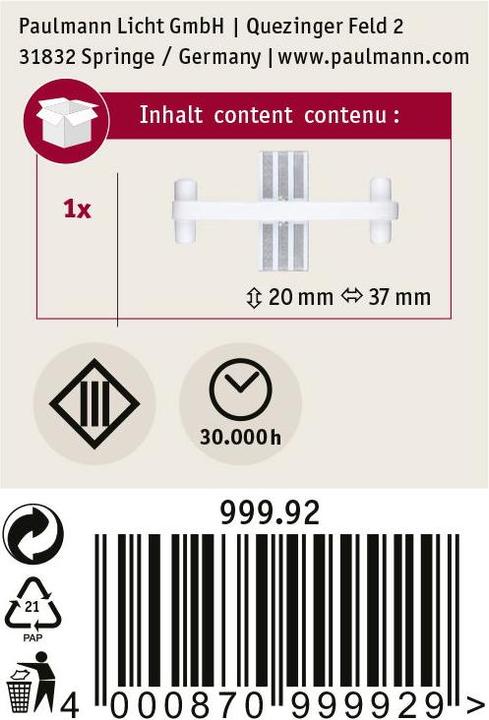 Image du produit Paulmann Connecteur Clever Connect
