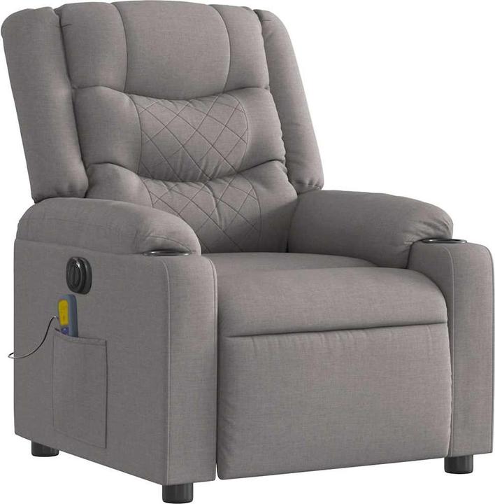 Actual product image VidaXL Massage chair taupe fabric