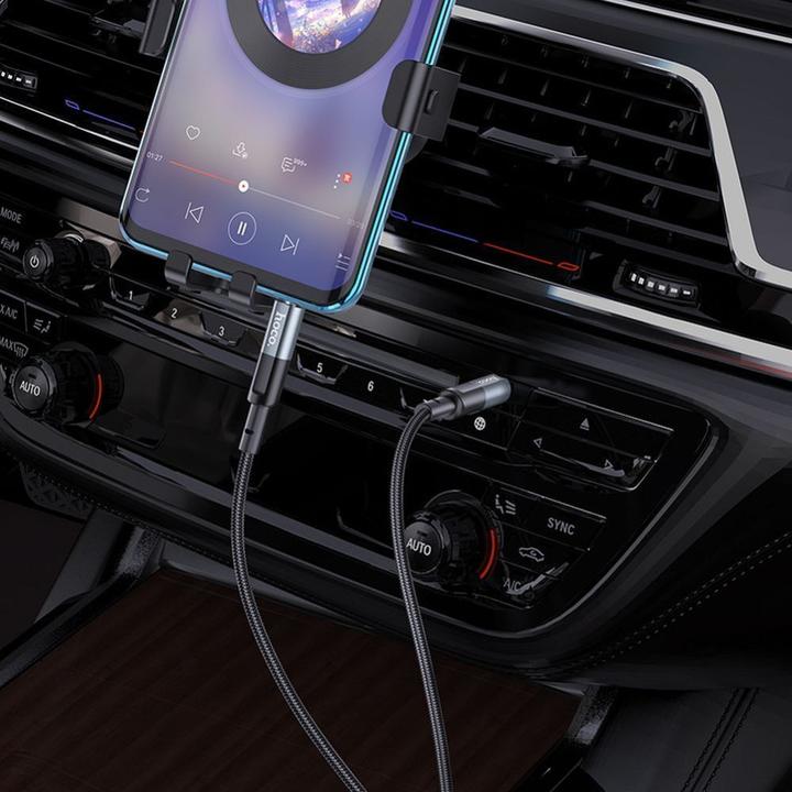 Actual product image Hoco 3.5mm to 3.5mm Audio Kabel UPA23, 1m, Grau (1 m, AUX cable)