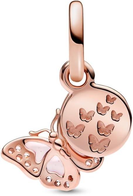 Produktbild Pandora Schmetterling & Spruch (Metall rosévergoldet)