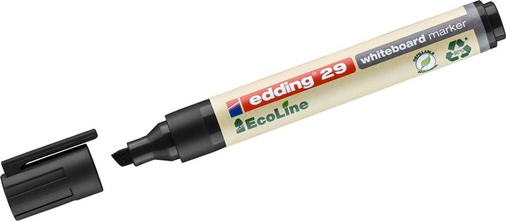 Actual product image Edding 29 Ecoline whiteboard marker - black - 10 whiteboard pens - wedge tip 1-5 mm - board marker (10 x)