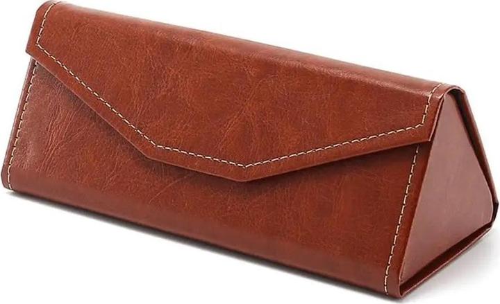 Only-Bags.Store Velvet triangle folding glasses case Elegant sunglasses case soft noble reading glasses box Eyewear