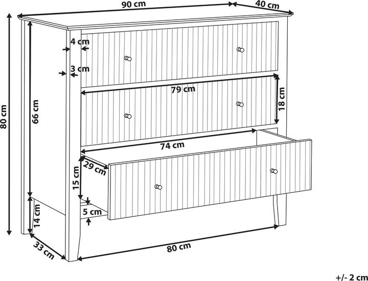 Produktbild Beliani Assisi (90 x 40 x 80 cm)