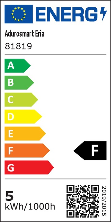 Energie-Label AduroSmart Leuchtmittel GU10 (GU10, 45 W, 350 lm, 1 x, F)