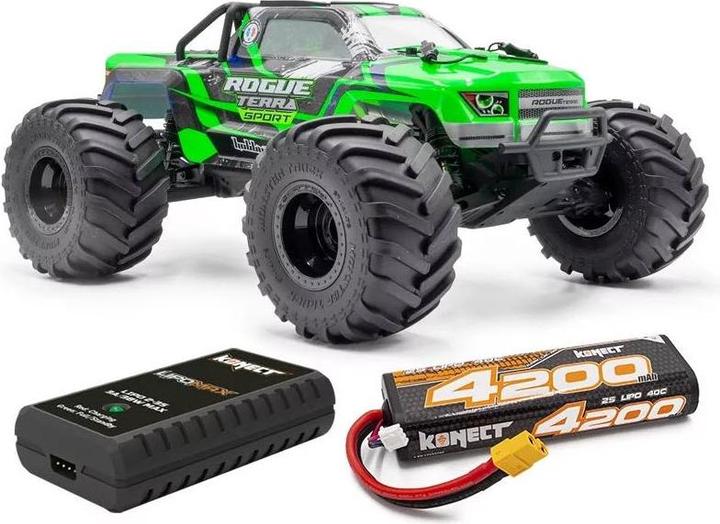 Image du produit Hobbytech Monster Truck Rogue Terra Brushless Bleu, RTR, 1:10
