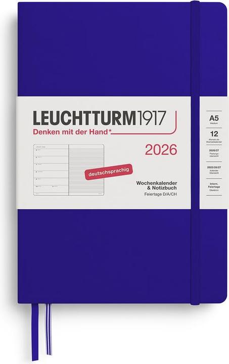 Produktbild Leuchtturm1917 LEUCHTTURM 1W/S MEDIUM HC Ink (A5, Deutsch)