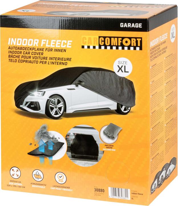 Produktbild CarComfort Autoplane Indoor Fleece, PKW-Abdeckplane Gröe XL grau/schwarz