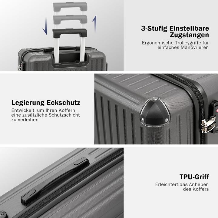 Actual product image Coolife Hartschalen-Trolley mit TSA-Schloss (38 l)