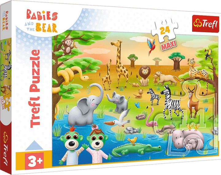 Image du produit Trefl Maxi puzzle - Babies & Bear (24 pièces)