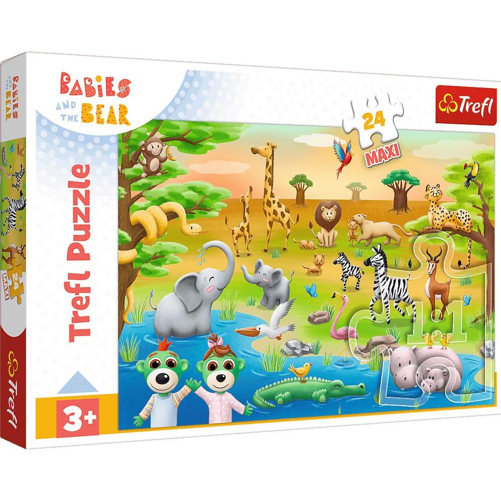 Trefl Multicolore Maxi Puzzle - Bambini E Orsetti (24 Pezzi)