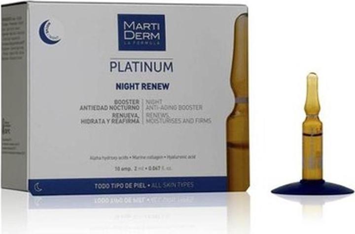 Actual product image Martiderm Platinum Night Renew Ampoules 10 x 2 ml (20 ml)